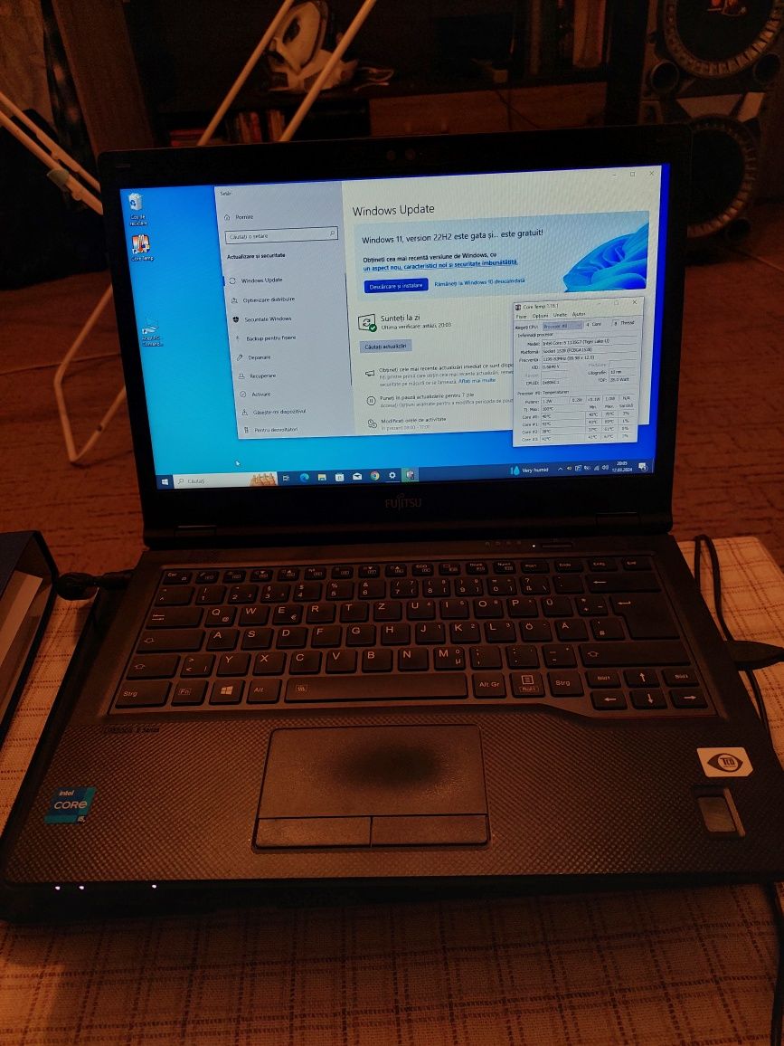 Fujitsu lifebook e5411, i5-11a ,256gb ssd,4gb ram ddr4,incomplet