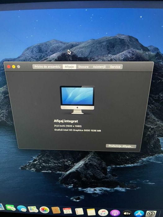 Apple iMac 21.5 A1418 Mid 2014 i5-4260U 8GB RAM FHD 500GB HDD Intel HD