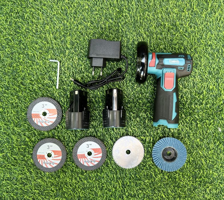 Аккумуляторная бесщёточная мини болгарка «Tasko»