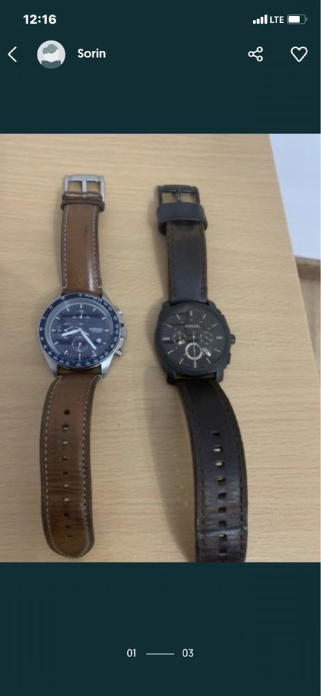 Ceas Fossil si Swatch