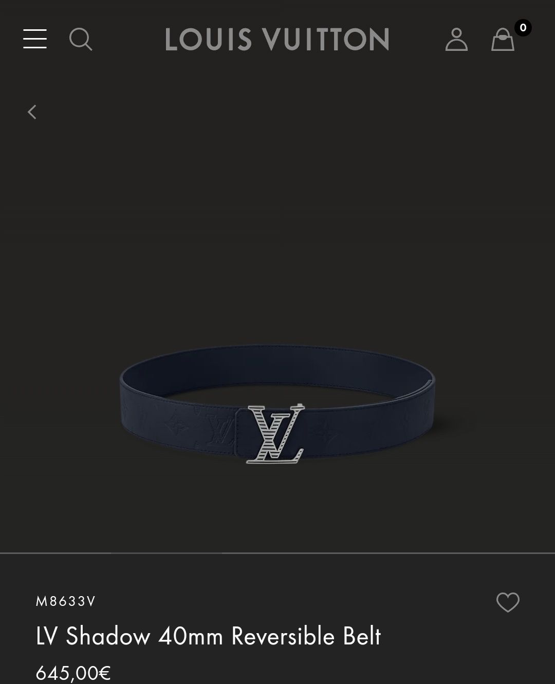Ремень Louis Vuitton Shadow