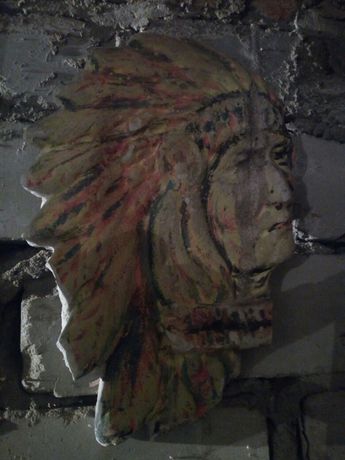 Фигурка Индейца, деревянная картина