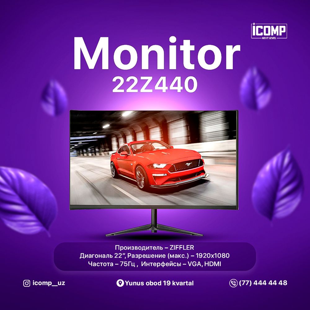 Ziffler Monitor 22 IPS optom narxlarda