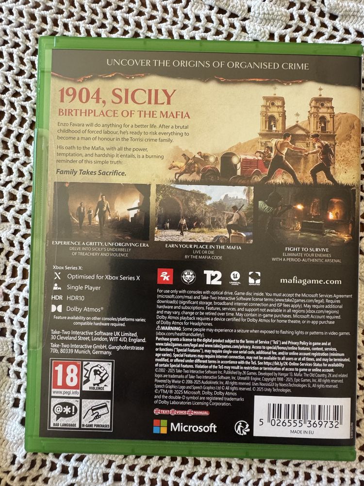 Mafia The old Country - Xbox Series X