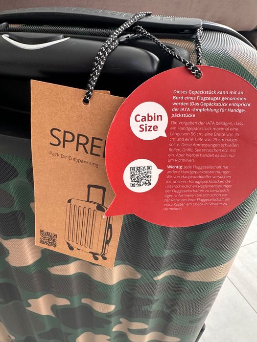 Troller de cabina Spree Camouflage 55cm 42l TSA Nou