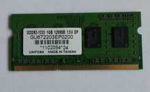 Memorie Laptop notebook Unifosa 1GB, GDDR3, 1333MHz, 1.5v