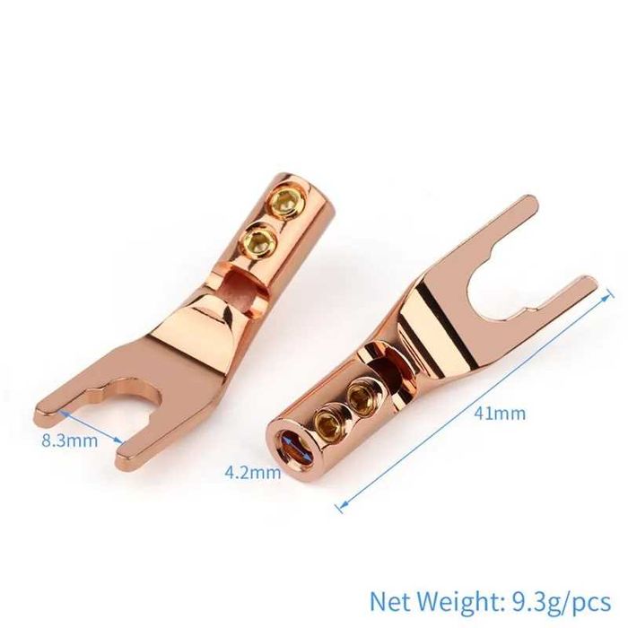 Conectori tip papuc cu doua suruburi de contact - 4 buc.