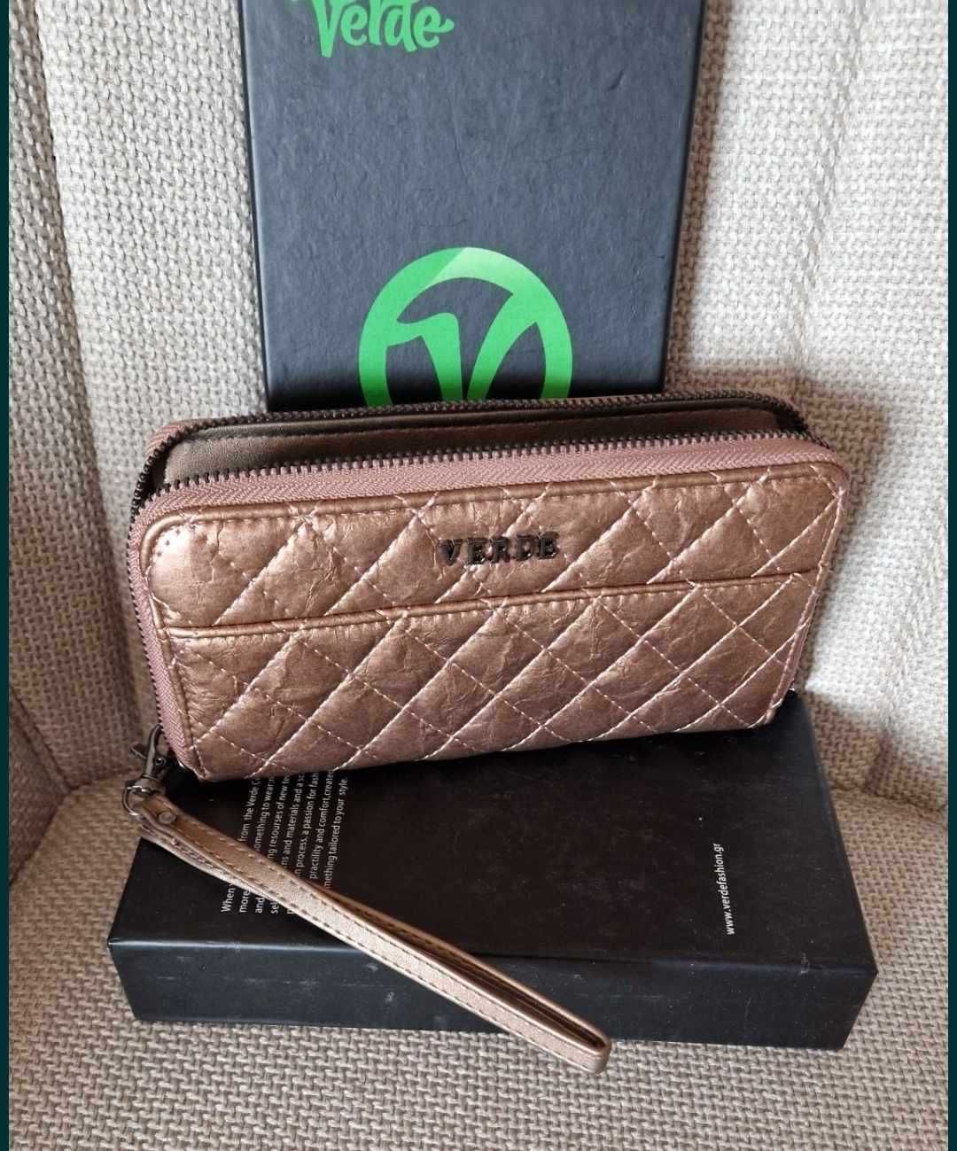 Мини чанта - портфейл Verde от еко кожа - нов