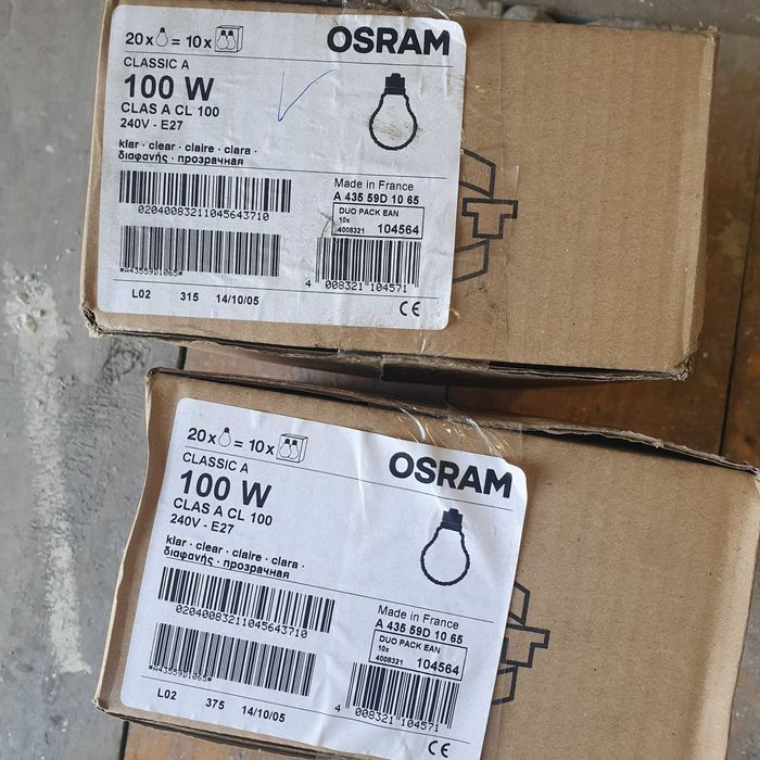 Лампа накаливания ИКЗ 220-250 R127 Е27 и лампа OSRAM 100Вт, 220В