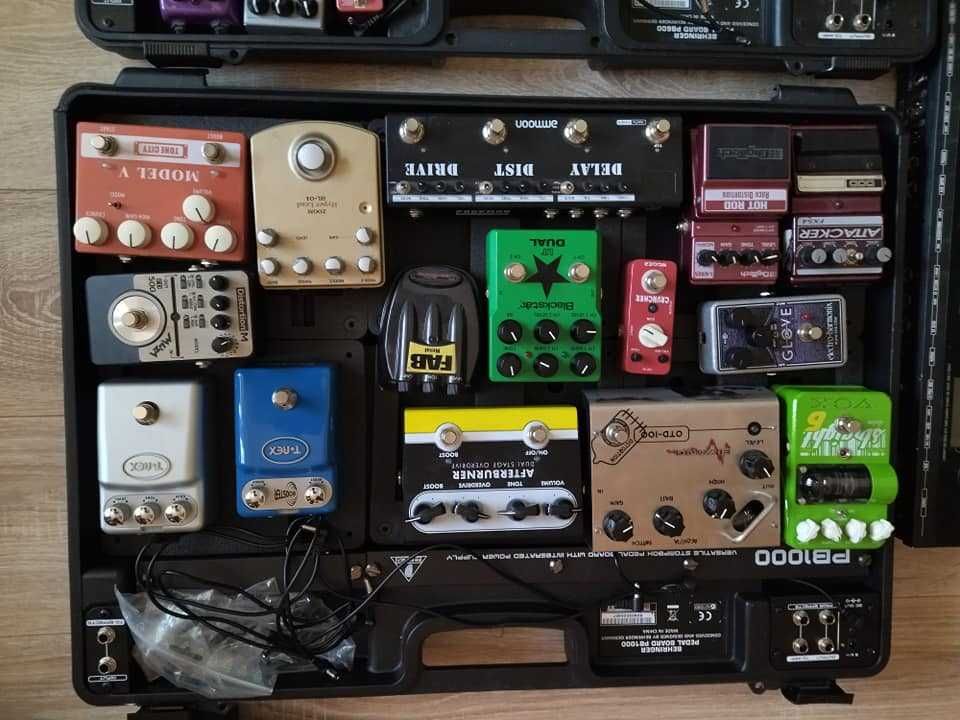 31 педала Ehx, Digitech, Tone city, два борда , някои нови за китара