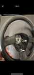 Volan audi S Line piele cusatura rosie padele