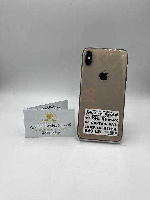 Iphone Xs Max 64Gb/76% Baterie Garantie! #49653
