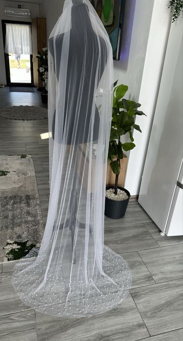 Voal 2m perle pe margine