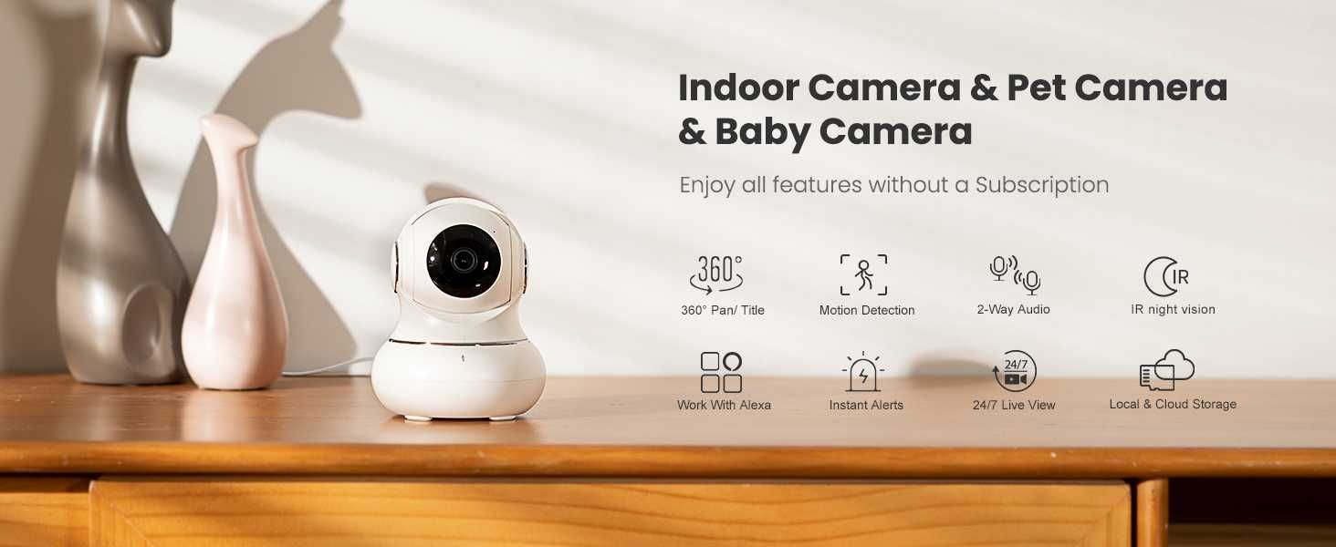 LItokam Wifi въртящи се камери- 2 бр. 2K