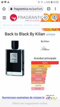 Kilian-Back To Black"Aphrodisiac" (parfum50ml&rezervă50ml)