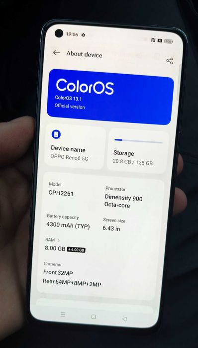 Telefon oppo reno6 5G