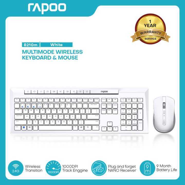 [НОВАЯ] Клавиатура & мышка RAPOO 8210M White
