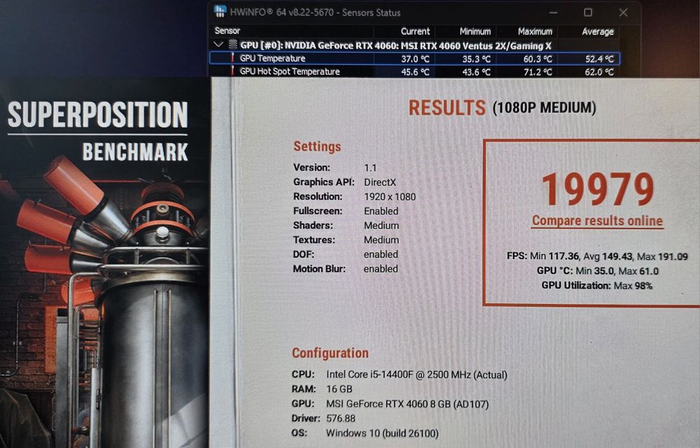 MSI Pc gaming i5 14400F 4.7GHz RTX 4060 16GB DDR5 1TB NVMe