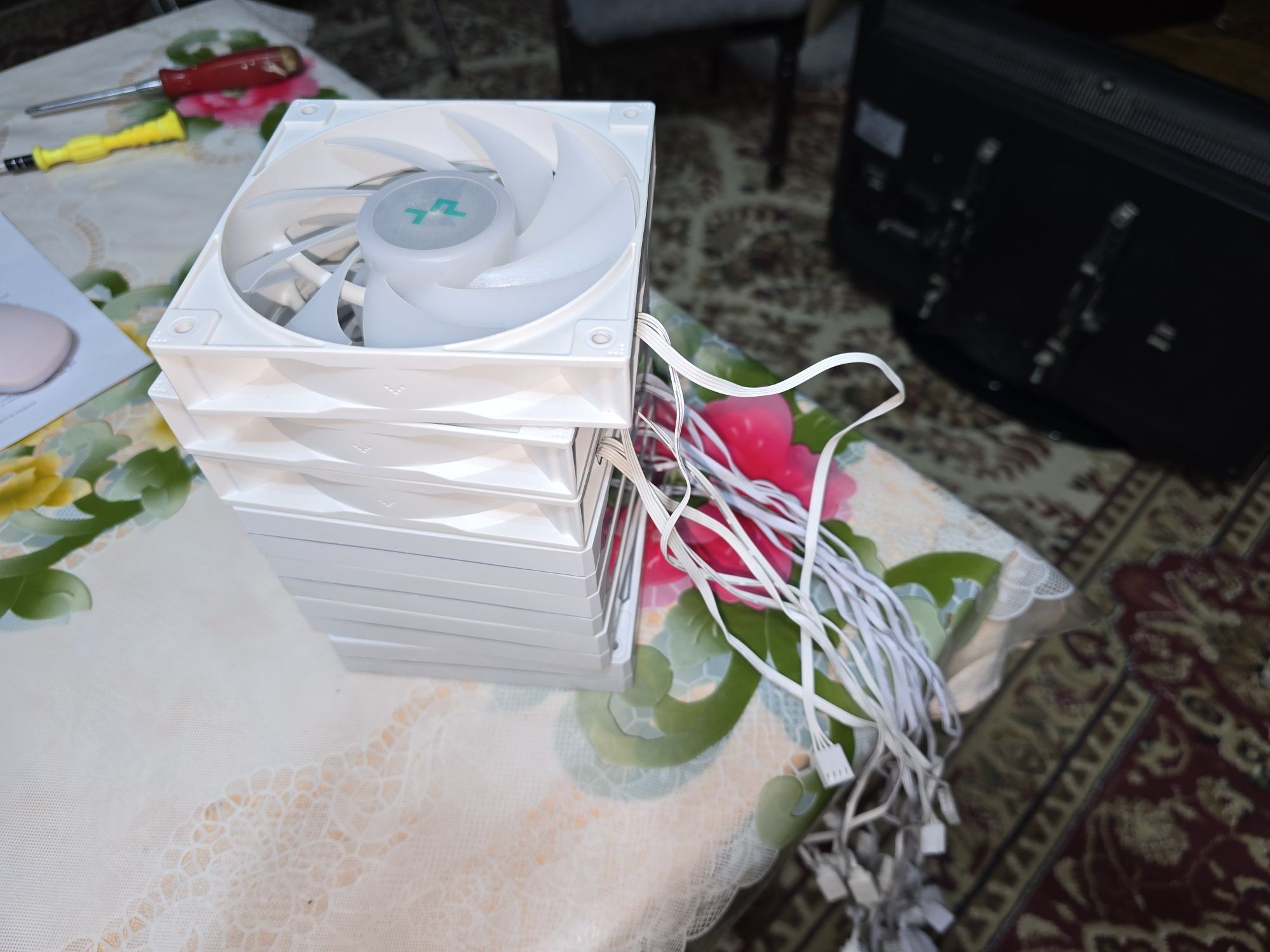 Белые кулеры для пк 7шт argb