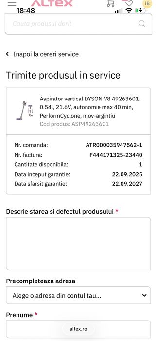Dyson V8 advanced