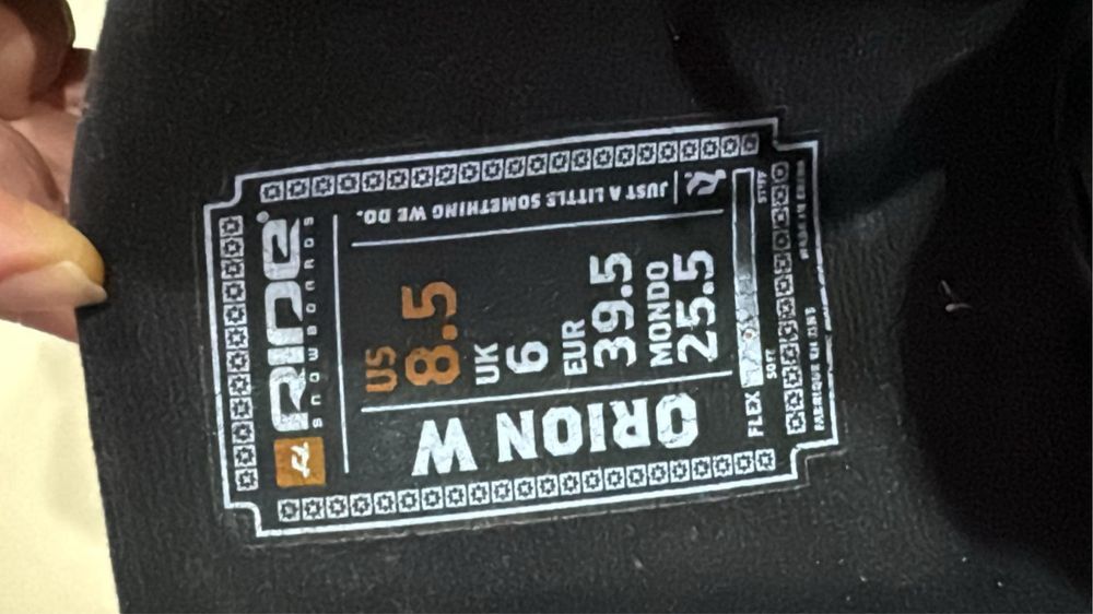 Сноуборд обувки RIDE Orion W, размер 39,5