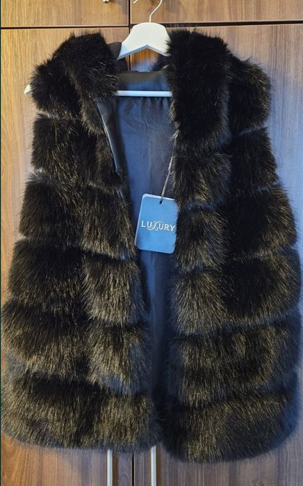 Vesta dama din blana eco