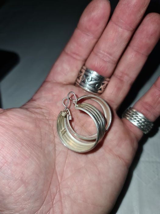 N cercei dama masivi argint 925,model deosebit