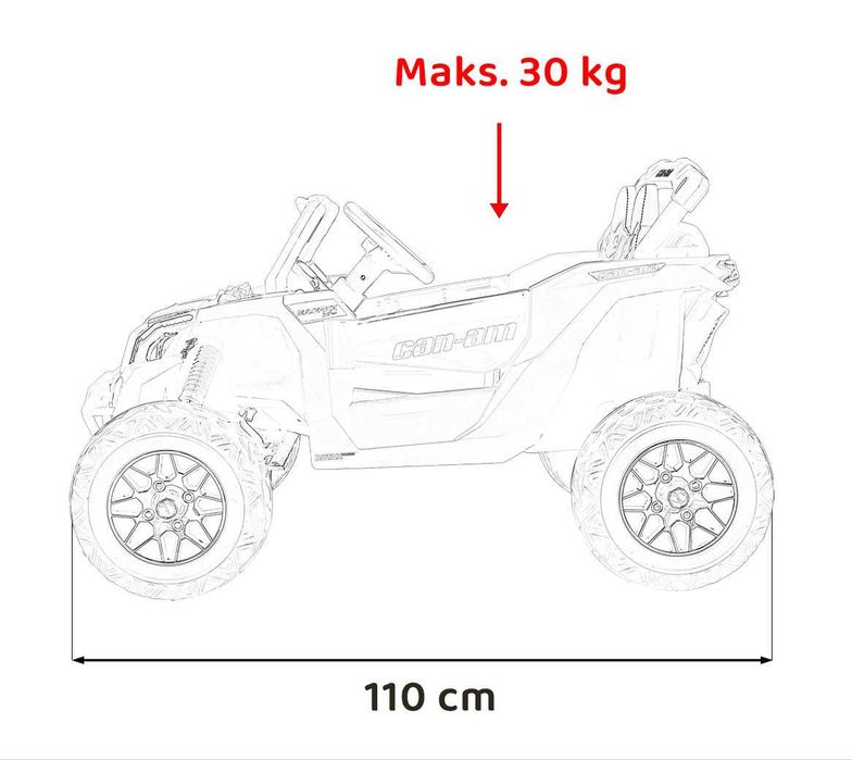 UTV electric pt copii Can-Am Maverick 24V 800W 4x4 (CA003) Roz
