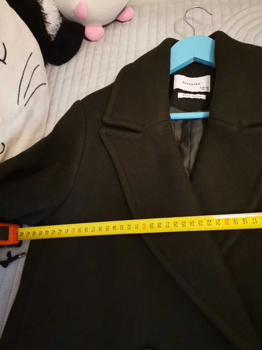 Palton Reserved nou nepurtat lână verde kaki mărimea 36 / S