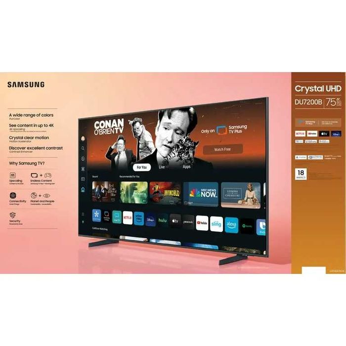 Телевизор Samsung 75 DU7100  Crystal UHD 4K + бесплатная регистрация !