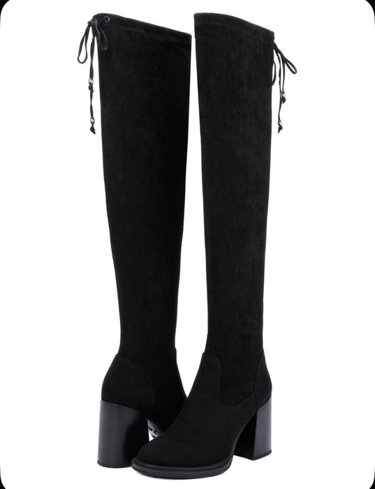 Продам новые ботфорты, замша, осень/весна.