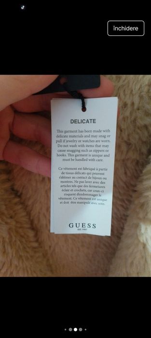 Haină de blană artificială GUESS