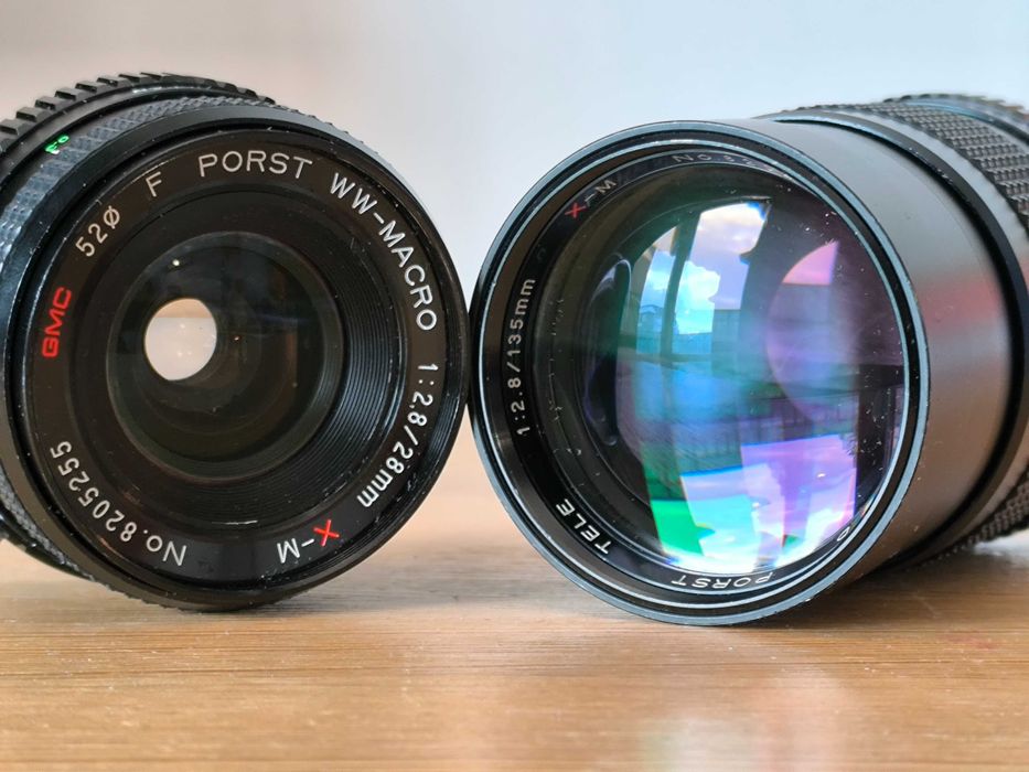 2 броя ръчнофокусни обектива с байонет Fujica-X.