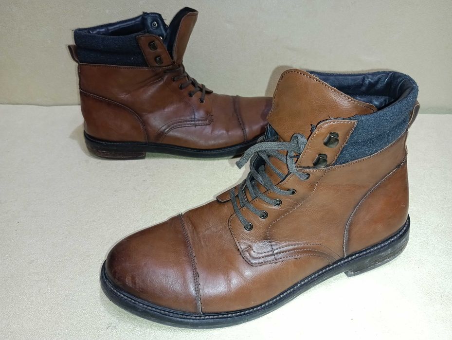Zara Man кафяви кожени боти N 44 - 29 лв