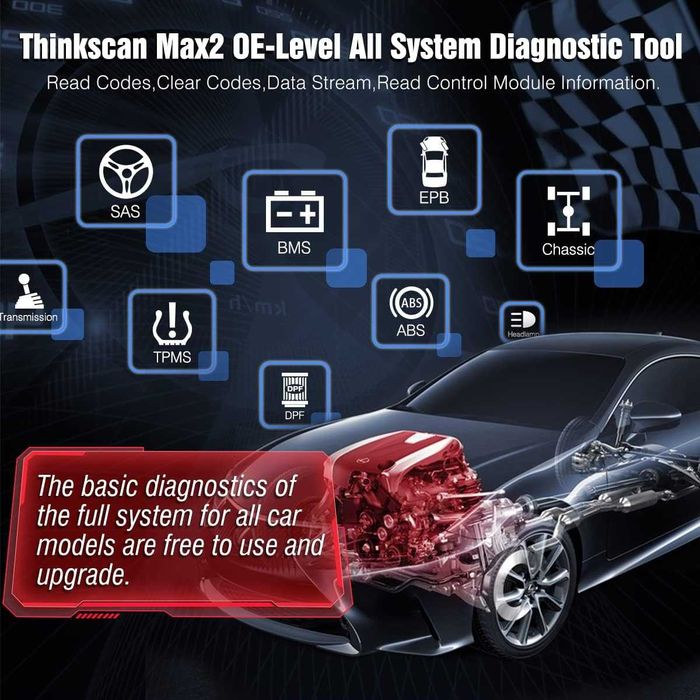 Професионална автодиагностика Thinkcar Thinkscan Max2 (Безжична)