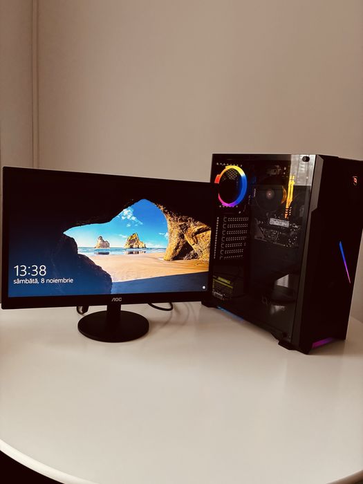 SISTEM Gaming , Monitor + Unitate , IMPECABIL
