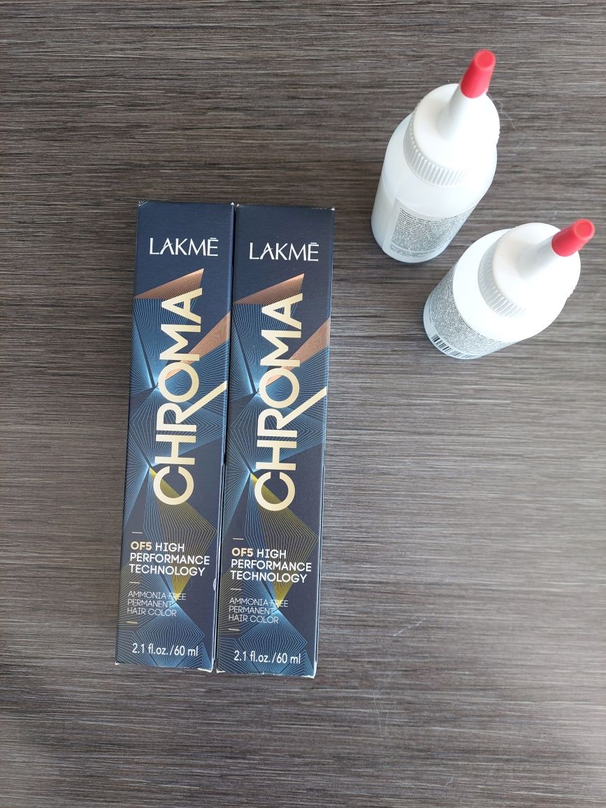 2 броя! LAKME CHROMA безамонячна трайна боя за коса. Нова!
