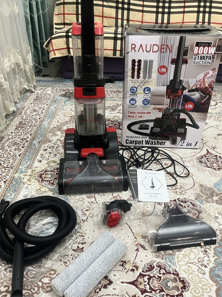 Моющий пылесос RAUDEN Carpet Washer 800 W. как новый, в 2 раза дешевле