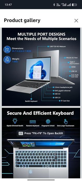 Laptop NiaKun DH01 i3-1025G1,16gb,ssd 512 ,că nou fara ambalaj