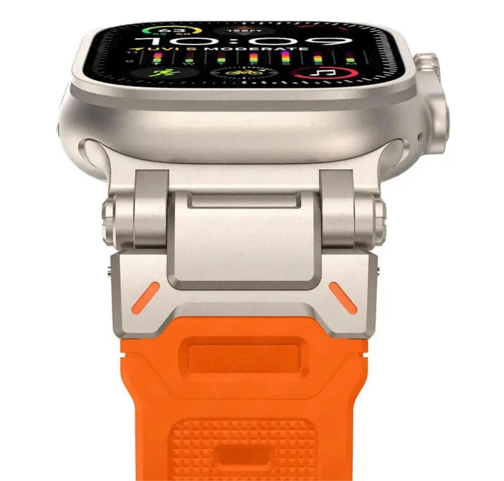 Curea Husa Sina + Catarama Titanium  Ceas Apple Watch Iphone