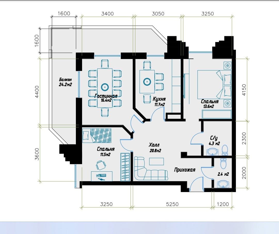 "SAPPHIRE TERRACE" Apartments Мирабадский Район Новостройка 3/6/19