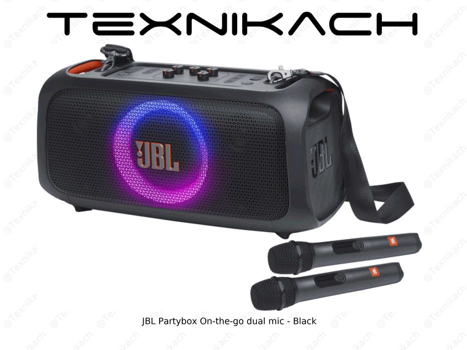 JBL Partybox On-the-go dual mic • Доставка Бесплатно