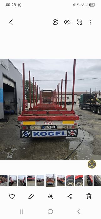 Semiremorcă kogel transport lemn