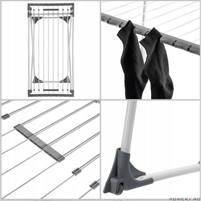 Uscator de rufe metalic cu extensie 20m Sepio