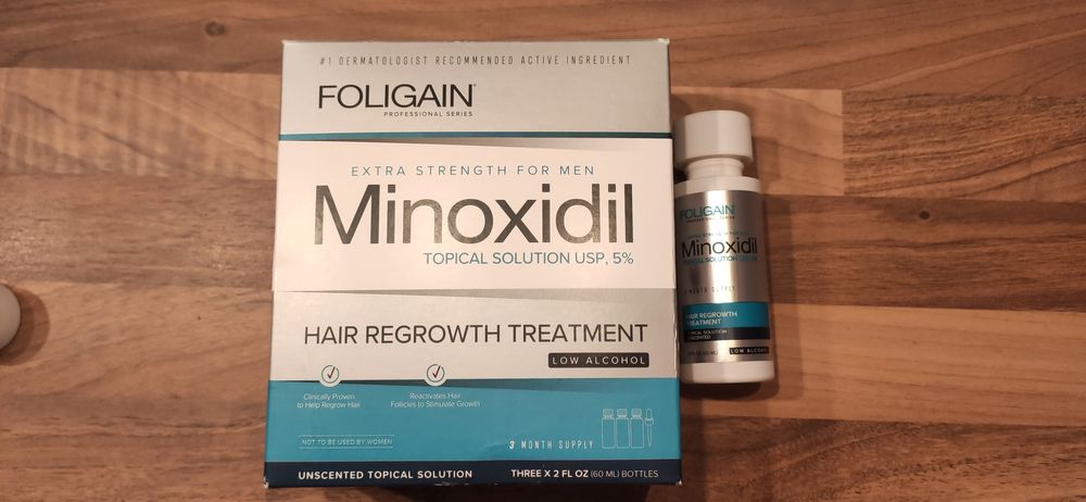 2 x 60ml Foligain Minoxidil solutie topica formula cu alcool redus