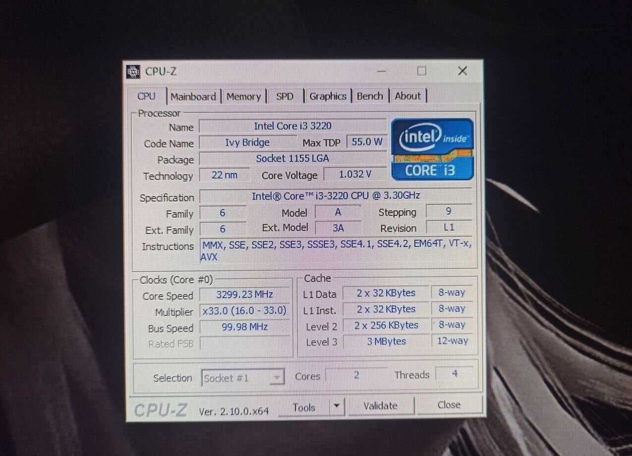 Intel core i3-3220 Оригинал + комплект