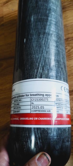 Карбонова бутилка Tuxing- PCP 3L 300bar