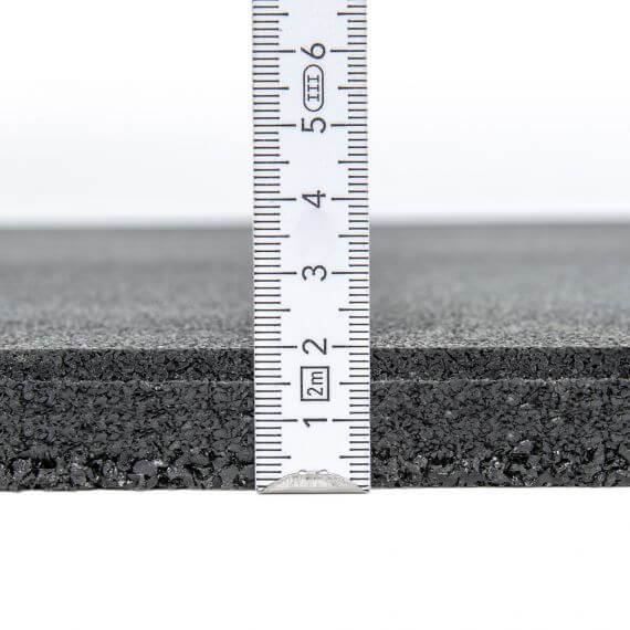 Pardoseala, placa de cauciuc Gymfloor Premium Extra fin 1000x1000x20mm