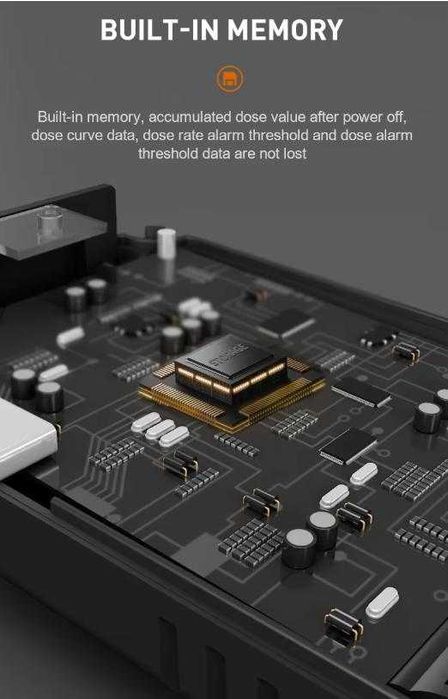 3D Енерго-Компенсиран Гайгер-Мюлеров Брояч Дозиметър Детектор Радиация