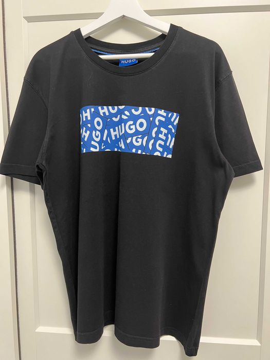 Tricou Hugo Nalayo, Negru/Albastru, XL